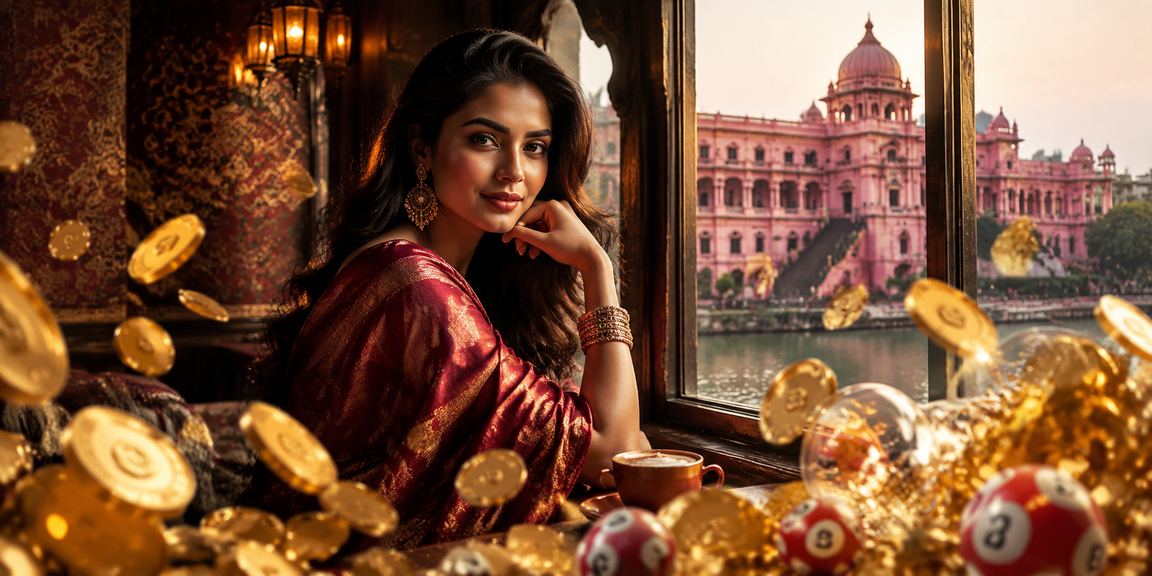 ঢাকায় বাংলাদেশি মডেল লটারি টিকেট নিয়ে